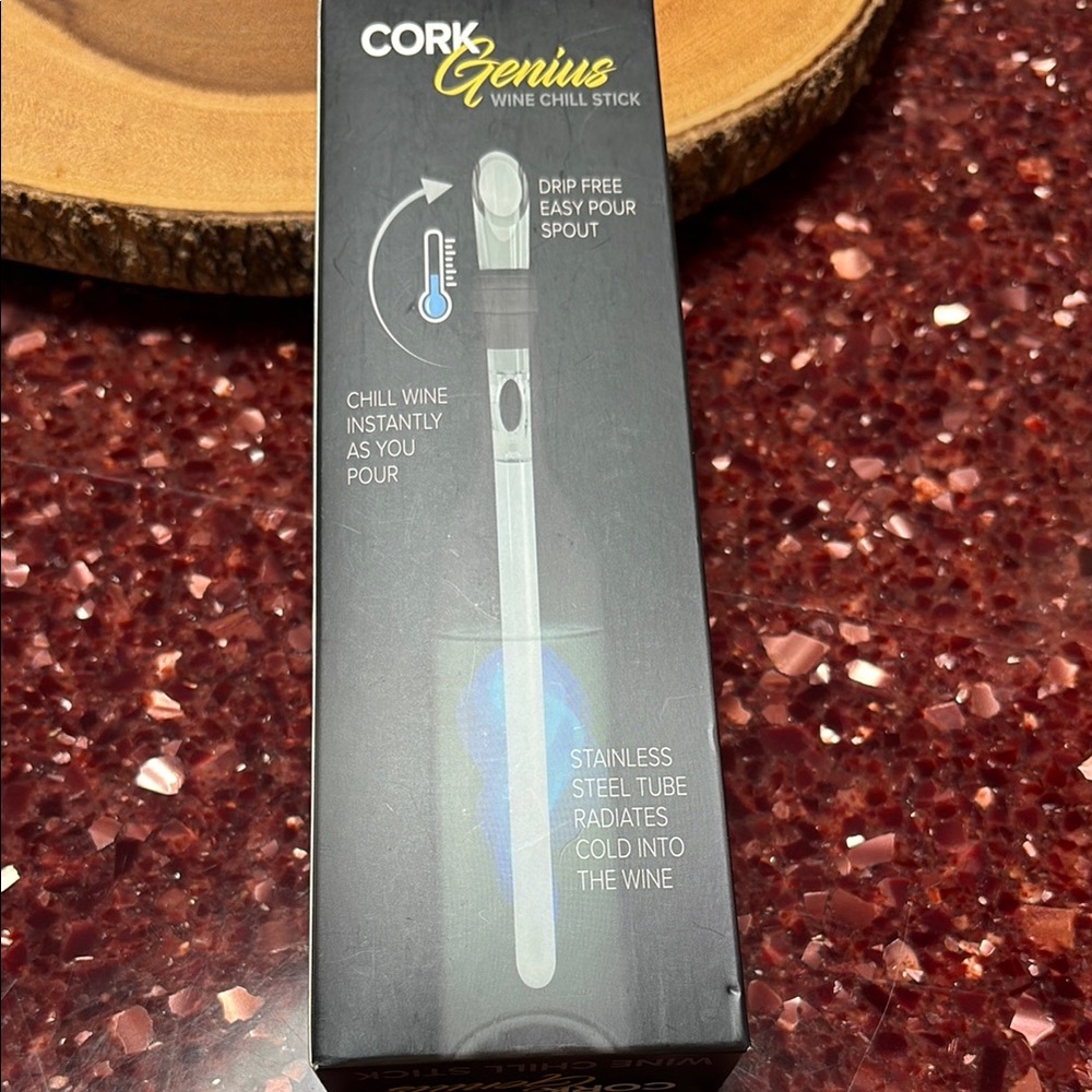 Cork Genius Wine Chill Stick New In Box